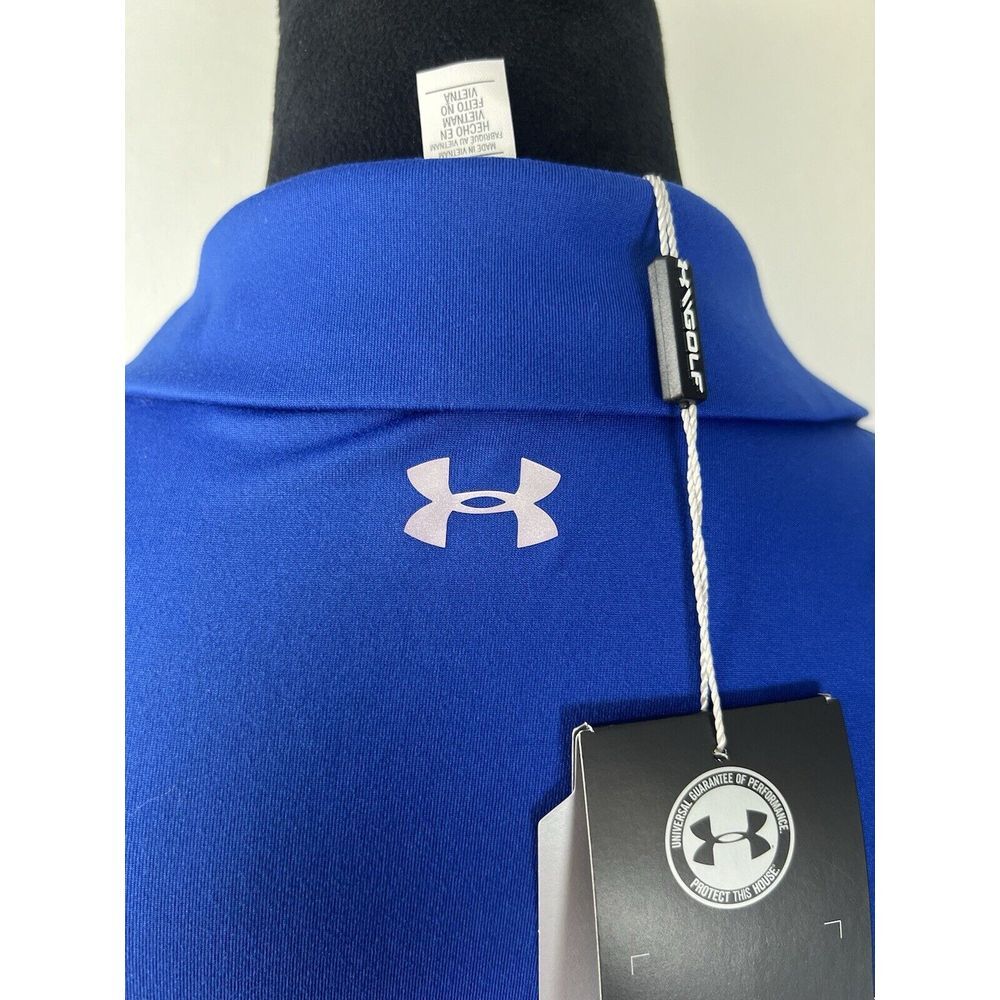 Under Armour Golf Polo Shirt Womens Small Blue Heat Gear UPF 30 Sleeveless - Picture 7 of 13